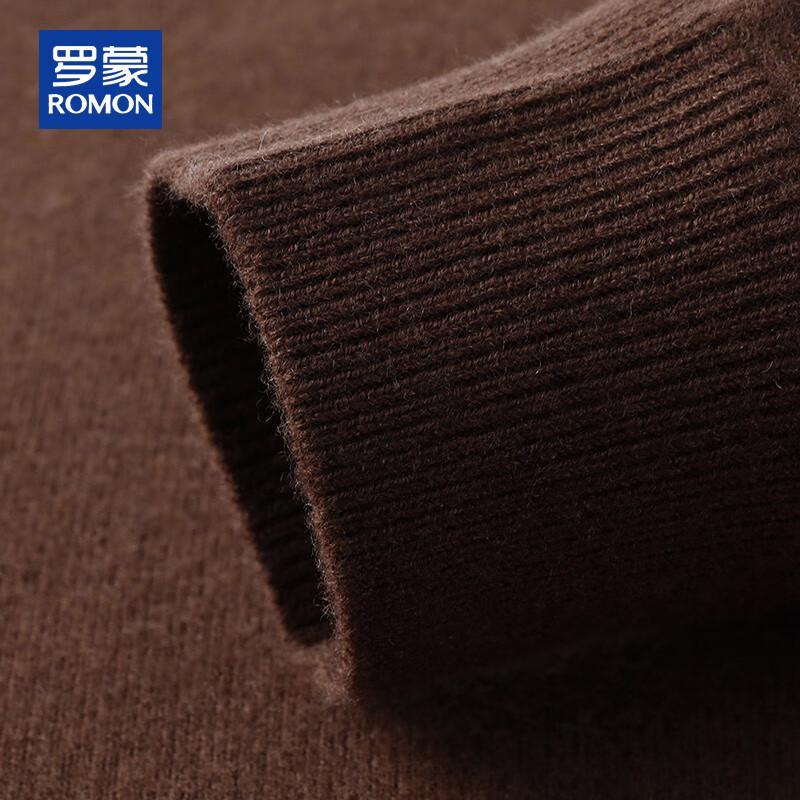 ROMON Men's Thickened Mock Neck Wool-Cashmere Blend Sweater