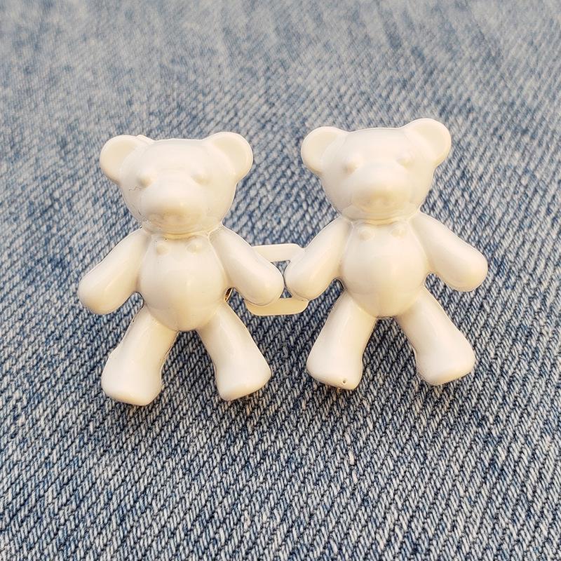 Bear Waist Slimming Adjustable Button Jeans Buckle - Detachable Tightening Pair