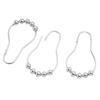 12pcs Cucurbit Shaped Metal Shower Curtain Rings Plated Roller Ball Hooks (Silver) Shower Curtain Hooks