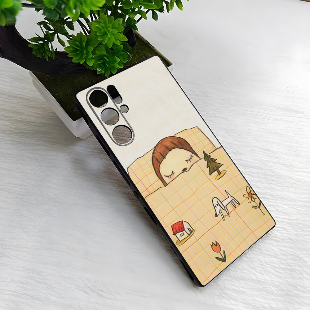 Y-Yoshitomo Nara Phone Case For Samsung S26 Ultra S25 Edge Ultra S23 S22 S21 S20 Ultra Plus S24 Fe Cover
