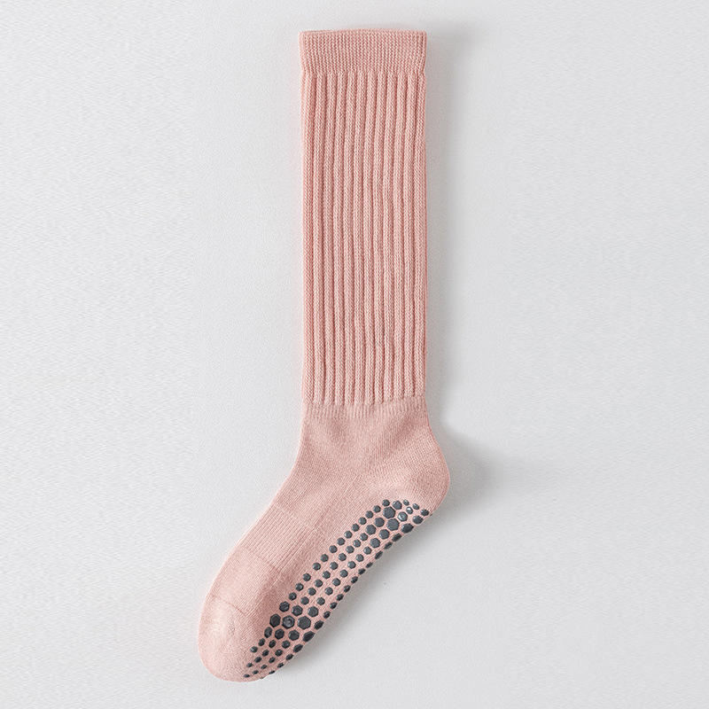1 Pair Of Yoga Socks, Medium Length Pure Cotton Anti Slip Silicone Indoor Fitness Pilates, Women'S Sports Socks Wholesal HOT