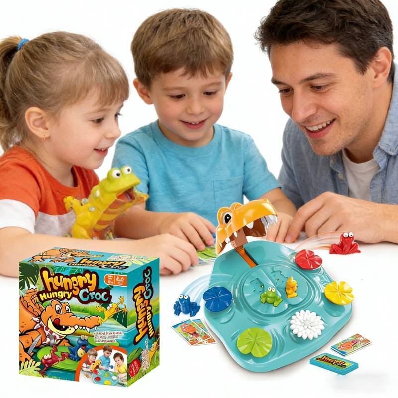 Hungry Croc Chomp Interactive Family Game With Plastic Materials For Kids Cognitive And Motor Skills Development