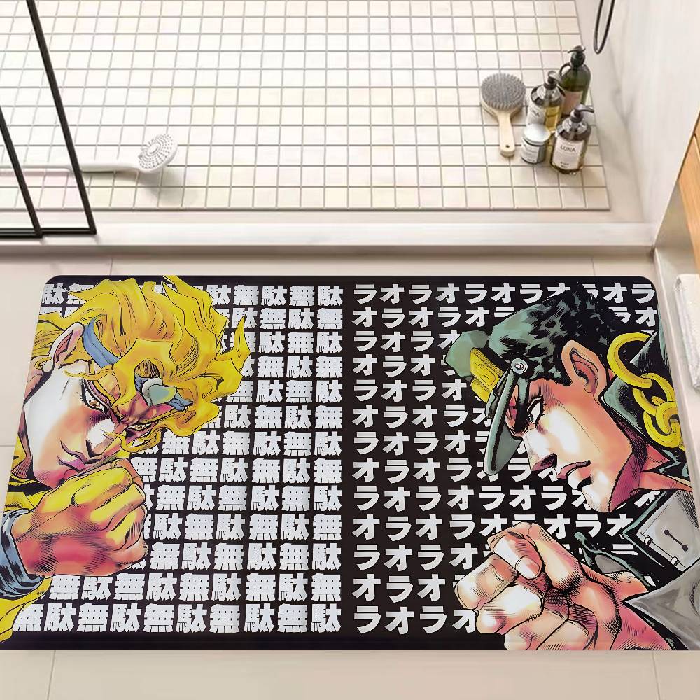 Adventure Anime Jojo Bizarre Adventure Bathroom Mat Kids Room Bedroom Decoration Balcony Anti-Slip Doormat Living Room Welcome
