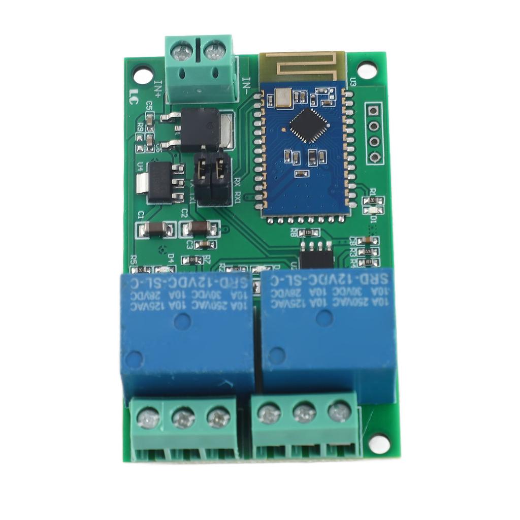 Relay Module 2 Channel Bluetooth Board APP Remote Switch Control with Light Indicator DC 12V