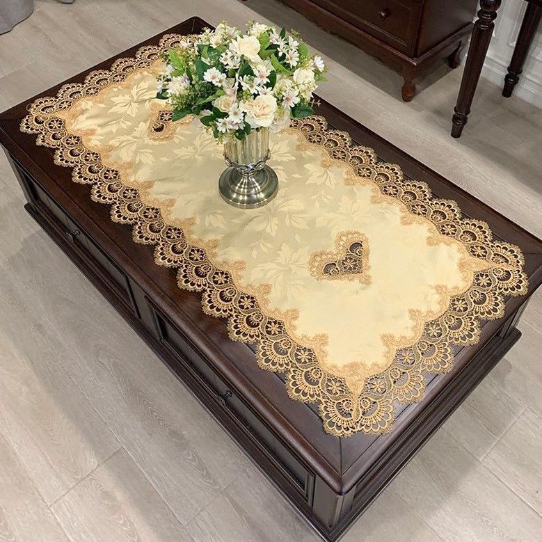 Table Cloth Lace Retro French Style Decorate Fashion Design Anti-dirty Popular Home Textile Rectangle Living Room Daily Simple