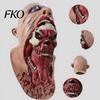 Breathable Halloween Mask Horror Skull Latex Mask, Tongue Sticking-Out Full Head Masquerade for Cosplay Party Costume Props Comfortable