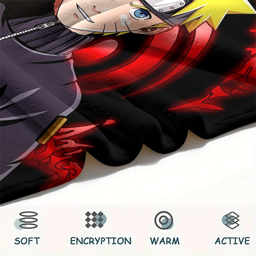 Naruto Anime Naruto Pattern Flannel Blanket, High Quality Comfortable for All Seasons, Home Decor, Warmth and Comfort, Perfect for Gifts.