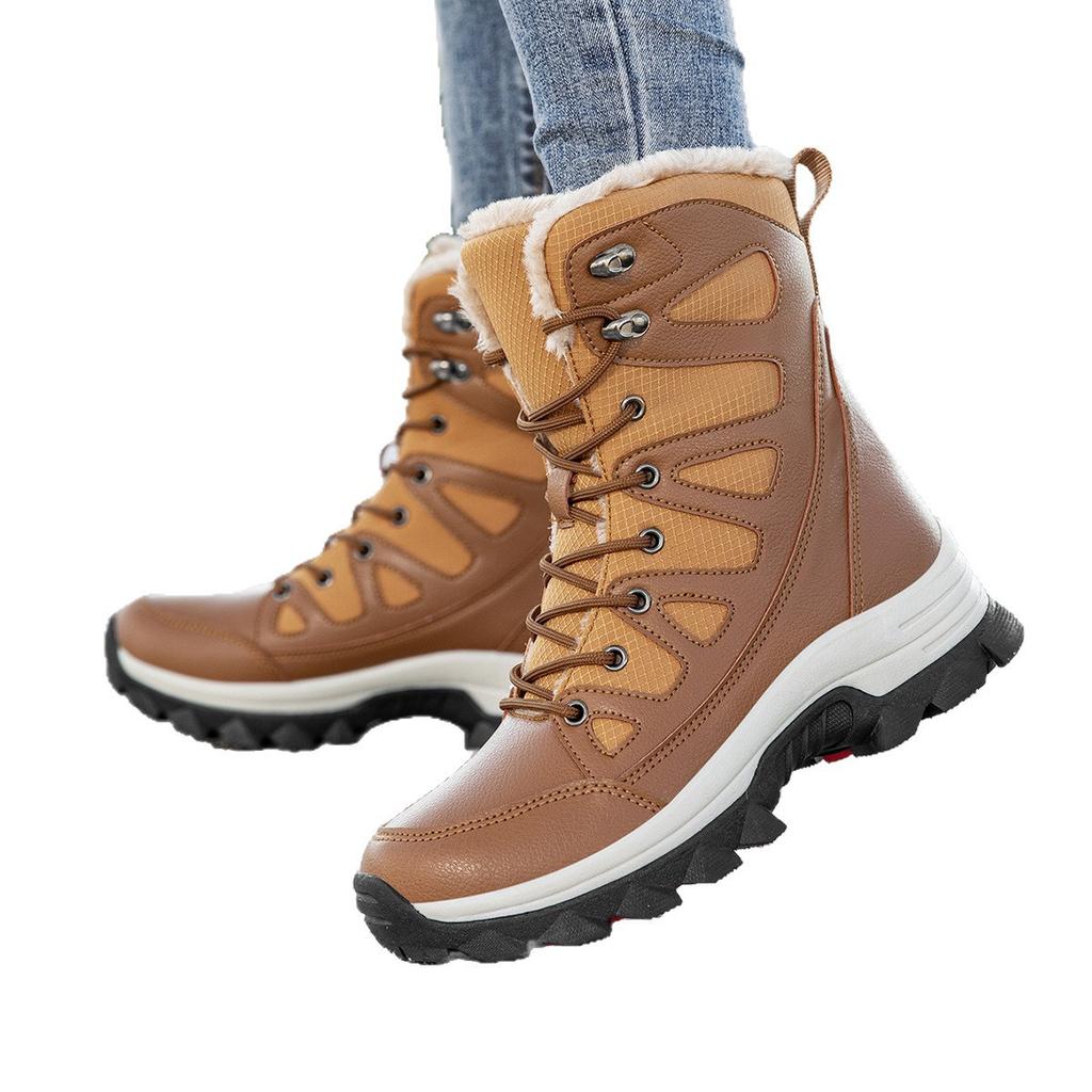 Fashion Men's Snow Boots High-top Women Boots Plush Warm Cotton Shoes Anti-slip Winter Outdoor Sneakers