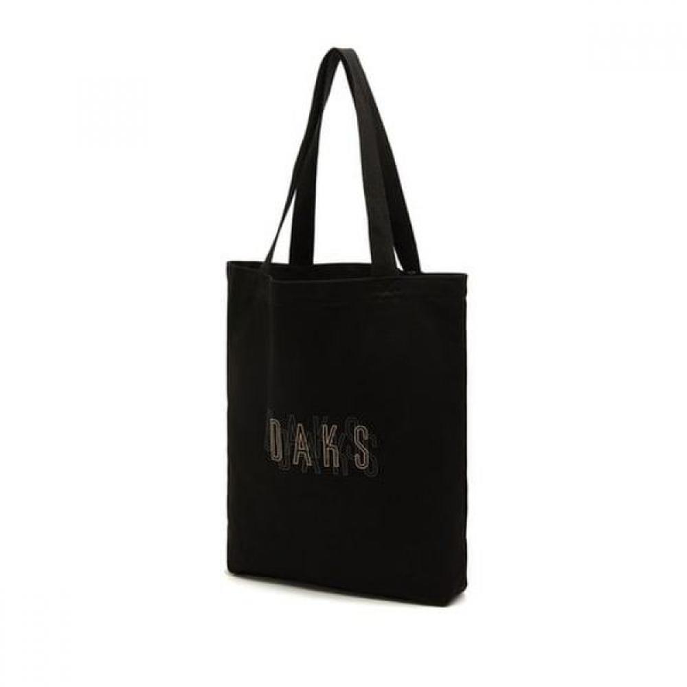 

Daks Black Unisex Eco Bag Logo Print Dbba4e338bk Single option
