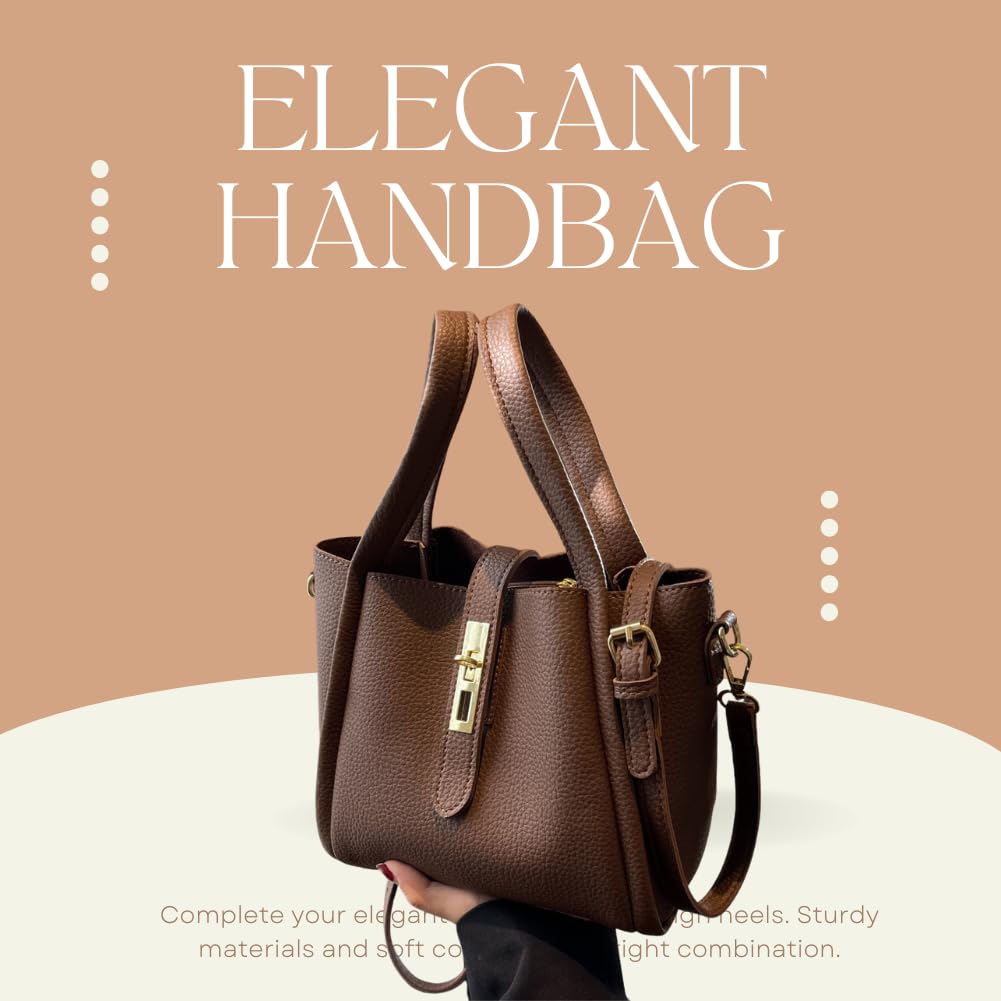 AQUA Marine Dames 2-Weg Handtas, Schoudertas, Tote Bag, Klein, PU Leer, Echt Leer Look, Lichtgewicht, Schoudertas, Kantoor, Casual, Schattig,