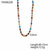 CARLIDANA INS Hot Sale Original Design Gold Plated Stainless Steel Natural Stone Women Trendy Sea Fish Tassel Pendant Necklace