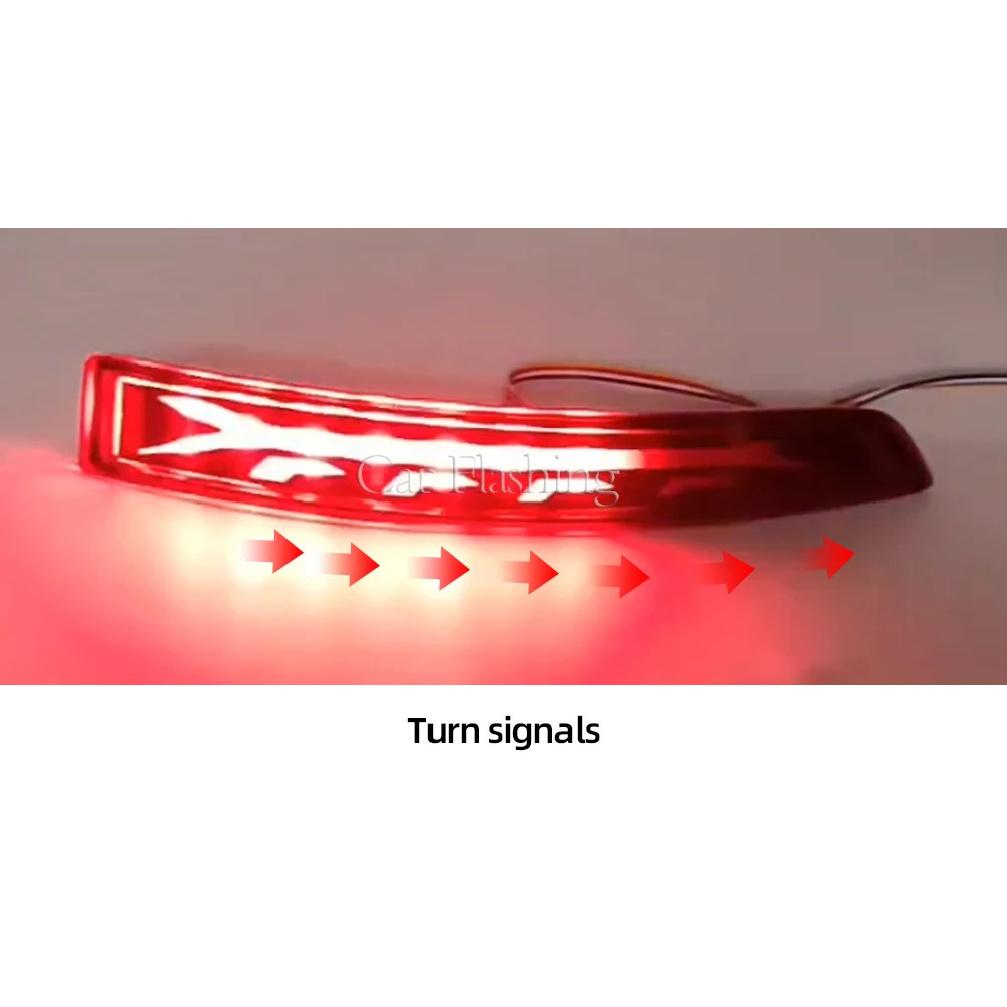2Pcs LED Rear Fog Lamp Bumper Light For Volkswagen Sagitar 2015 2016 2017 2018 Turn Tail Stop Brake Lamp Reflector lights