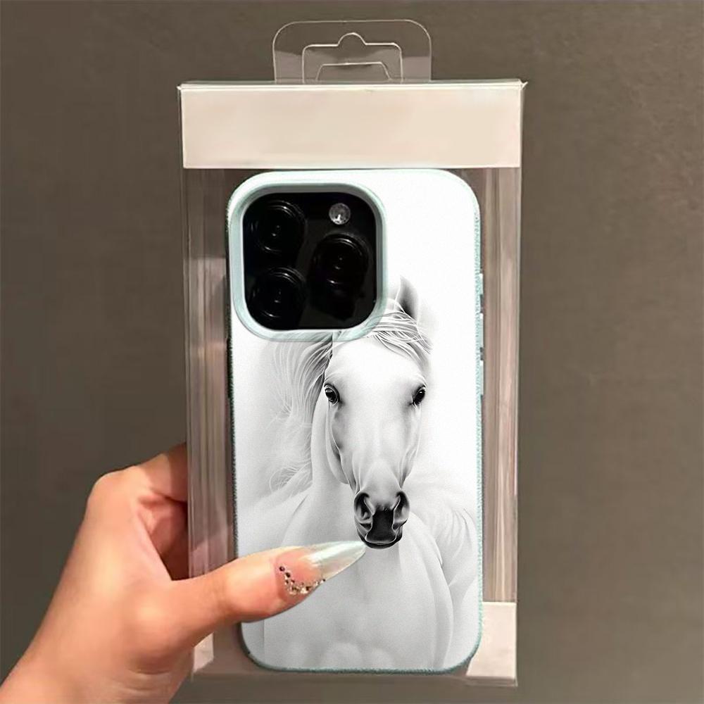 

Docile White Horse Phone Case For IPhone 17 17Air 16 15 14 Plus 13 Pro Max Case For IPhone 11 12 Cover Funda Bumber Coque iphone 16
