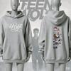 2026 Uomo Donna Teen Wolf Serie TV Fronte Lettera Lupo Retro Collage Personaggi Grafica Felpa con Cappuccio Girocollo Casual Streetwear Felpa Unisex