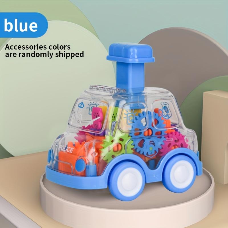 Hand Press Gear Car Inertia School Bus Taxi Police Car Fire Truck Car Puzzle Glide Toy Birthday Gift Halloween Thanksgiving Christmas