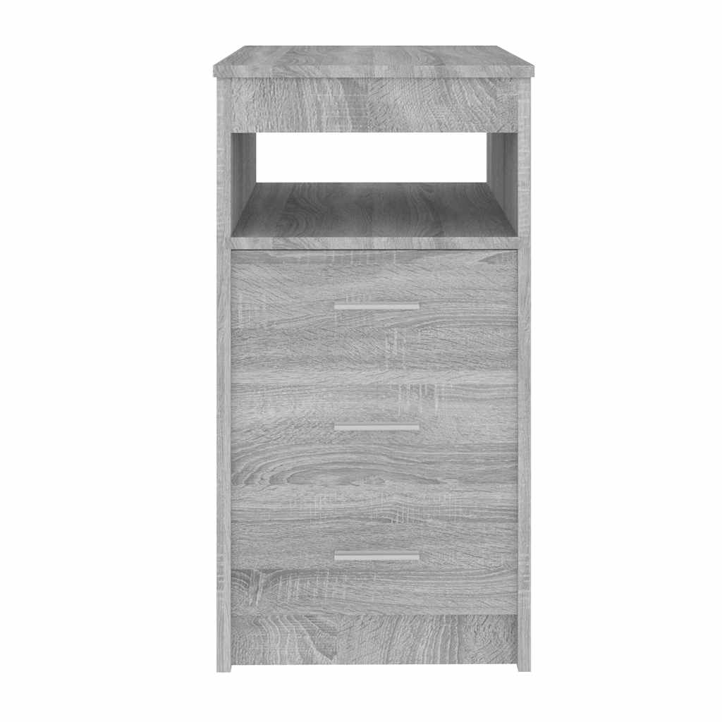 Sideboard with Drawers Grey Sonoma 40 x 50 x 76 cm Engineered Wood