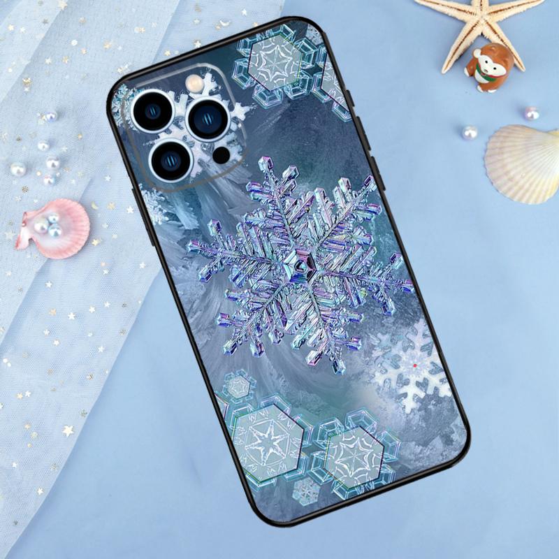Snow Snowflake Winter Case For iPhone 17 Pro Max 16 15 14 12 11 13 Pro Max Plus 12 13 Mini 16e 17 Air Back Cover