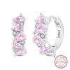 New 925 Silver Colorful Butterfly Dragonfly Iris Flower Earrings For Women Fashion Birthday Party Jewelry Gifts