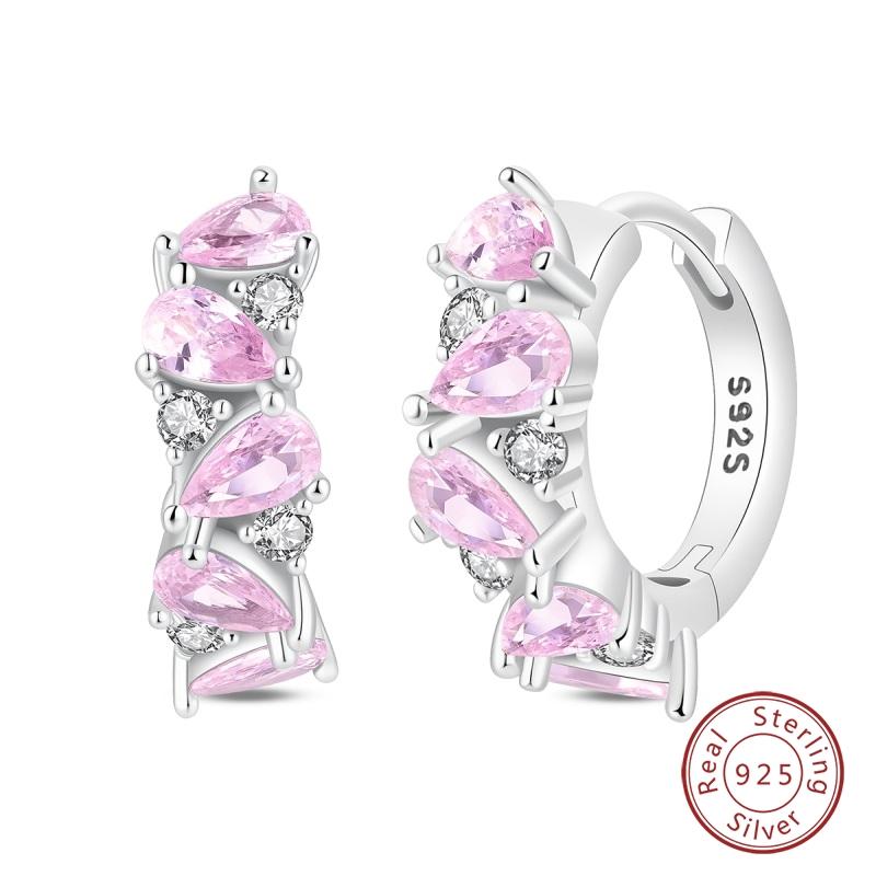 New 925 Silver Colorful Butterfly Dragonfly Iris Flower Earrings For Women Fashion Birthday Party Jewelry Gifts