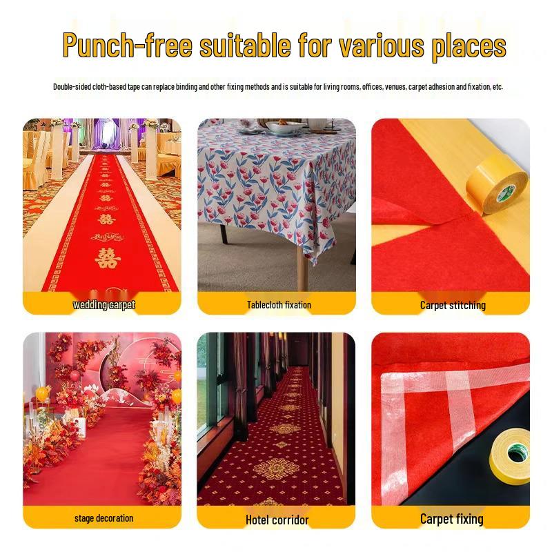 Buki Strong Adhesive Transparent Double-Sided Tape for Carpets and Cushions