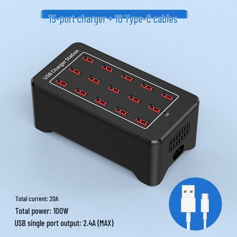 Multi-port USB Fast Charger: Smart Desktop Charging Station for Multiple Devices
