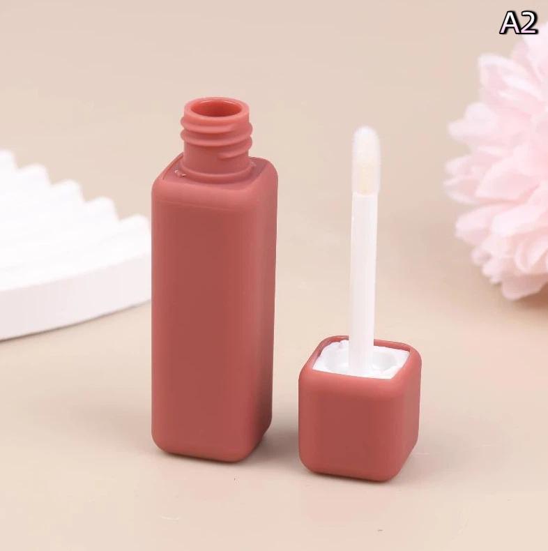 1Pcs 5Ml Lip Gloss Tube Brush Rod Scrub Square Liquid Lipstick Tubes Bottle Refillable Lip Balm Container Cosmetic Packaging Diy