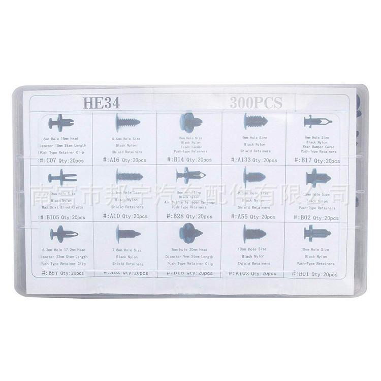 Förpackade 300 st snäppfästen för Toyota, Honda, Ford, GM interiörer och stötfångare