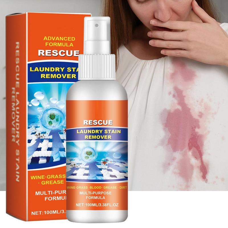 Leke Çıkarıcı Sprey Giysi Leke Tedavi Spreyi Çok Amaçlı Giysi Leke Çıkarıcı Sprey Yağ ve Yağ Leke Çıkarıcı Sprey 100ml