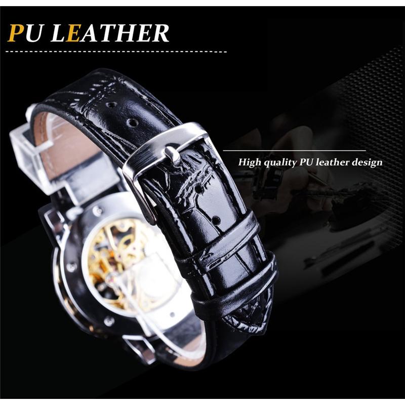 Montre WINNER Mode et Loisirs Classique Populaire Strass Creux Montre Mécanique Manuelle.