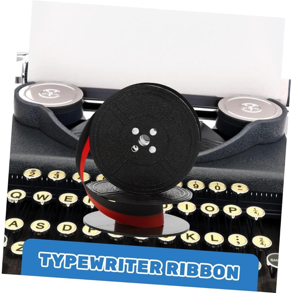 1pc Vintage Typewriter Ribbon - Red & Black Ink Ribbon for Retro Typewriters, Battery-Free Operation, Portable Design with Central Guidance Grooves