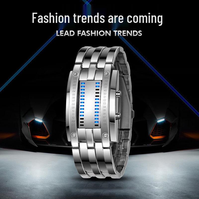 Kore LED Demir Adam Çift Sıralı Moda Öğrenci İkili Çift Saati