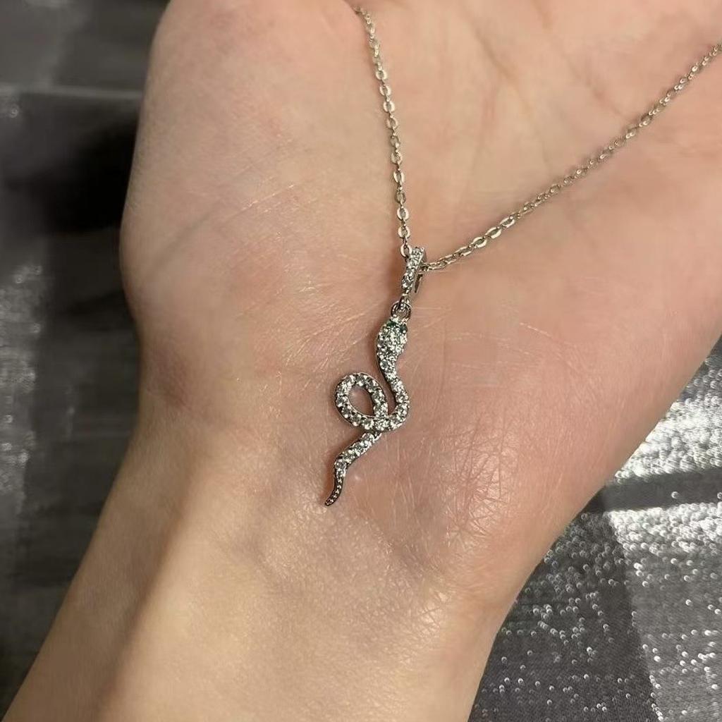 Spirit snake necklace female ins style niche light luxury high-end design year of the snake zodiac fashion simple collarbone chain