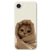 For iPhone 16e Case Wrapped Cat Pattern Printing Straight Edge TPU Phone Back Cover