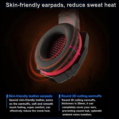 G9000 3,5 mm Herné slúchadlá Stereo Herný headset Slúchadlá s potlačením hluku s mikrofónom LED svetlo Ovládanie hlasitosti pre PS4