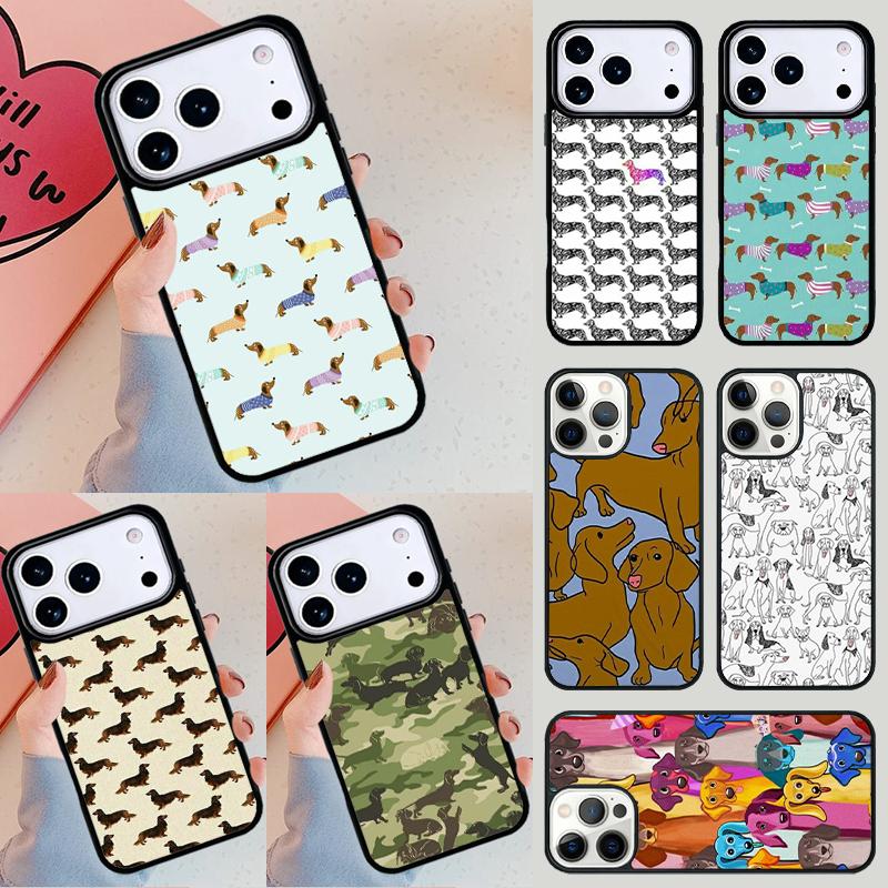 Sausage Dog Dachshund Art Phone Case For iPhone 17 Air 14 15 13 12 Max Cover For Apple 16e 11 Pro Max Plus Coque