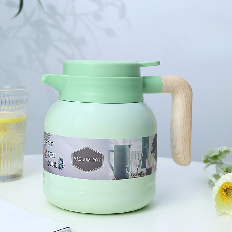 

Изоляционный горшок, тушеный чайник, кофейник большой емкости, офисный, бытовой, из нержавеющей стали 304, вакуумный чайник для белого чая, тушеный в вакууме 1000ML зелёный