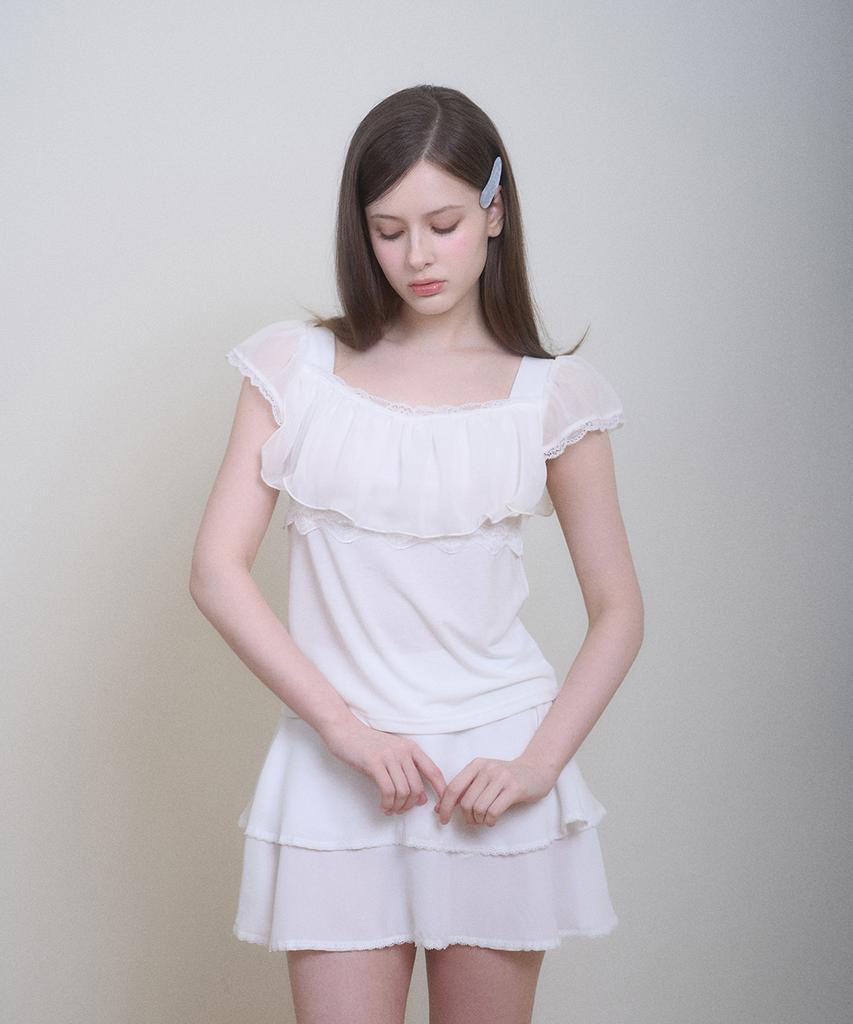 BELLIALEU Princess Blouse White