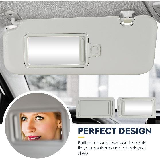 Left Driver Side Sun Visor Without Light Fit For Hyundai Elantra 2017 2018 , Replaces For 85210F2100TTX Gray