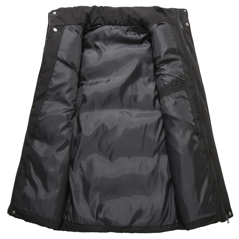 Men's Padded Vest Winter  Fashion Stand Collar Thick Warm Black Sleeveless Jackets Plus Size Korean Style Waistcoat