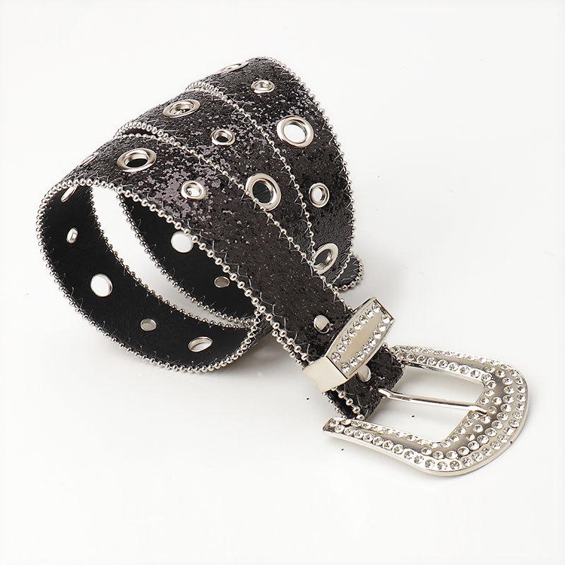 Super Shiny Belt for Women with High-end Skirt Accessories for Women's Belts for European and American Fashion Rhinestones Hot Girls Belt