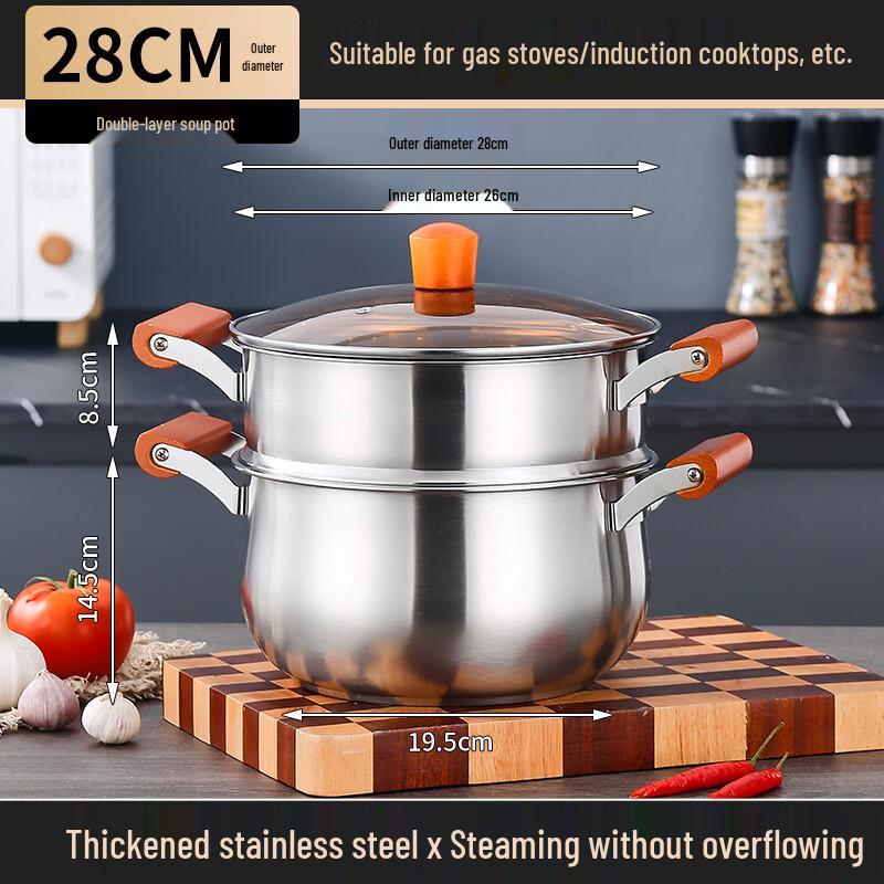 Yicang Stainless Steel Double-Handle Milk/Soup Pot