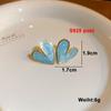 Heart Dangle Earrings for Women Colorful Enamel Crystal Love Heart Sweet Korean Female Drop Earrings aretes de