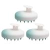 3pcs Hair Scalp Massager Brush  Cleaning Arch Shape Scalp Shampoo Scrubber Brush Gradient Green