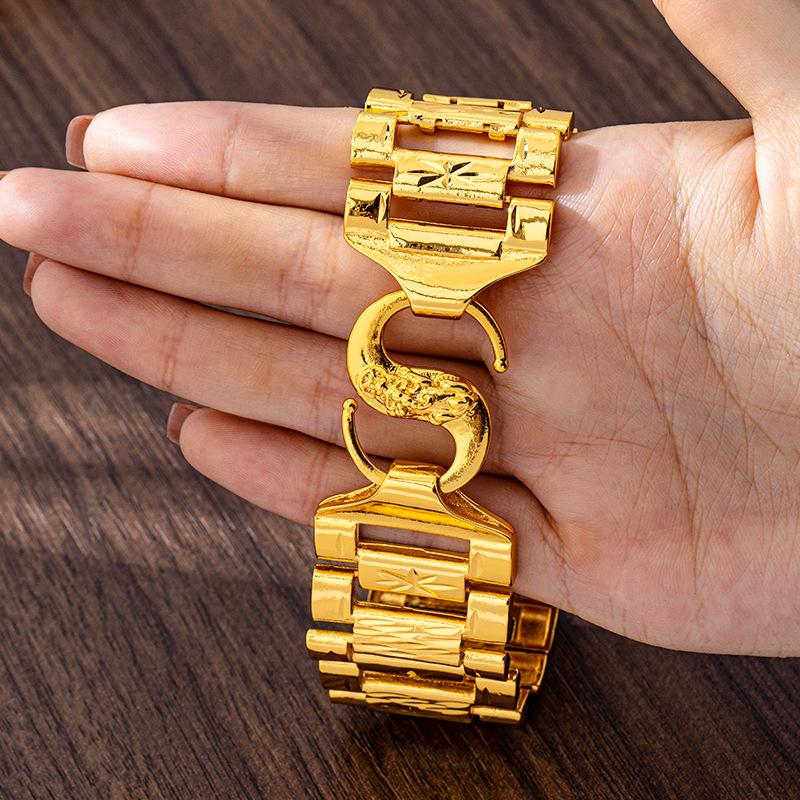Bracelet Chinese Trendy Rice Pattern Men's Tank Chain Bracelet