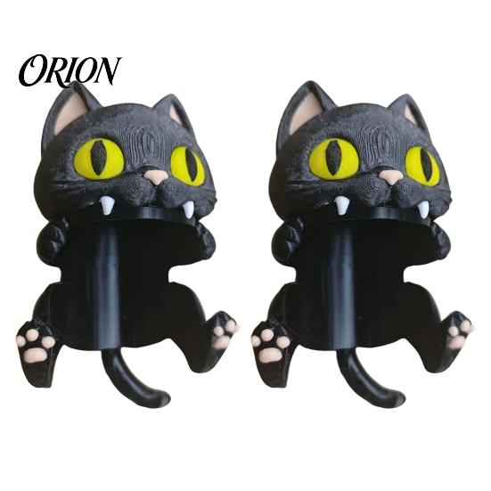 Vampire Cat Drink Stand 3D Printed Bat Can Holder, Funny Cartoon Beverage Organizer for Desk Standard Soda Cans, Halloween Desktop Decor, Novelty