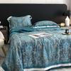 Luxurious European Tencel Brocade Summer Quilt Set: Cooling Ice Silk, Washable, Thin, Four Pieces for Air Conditioning.