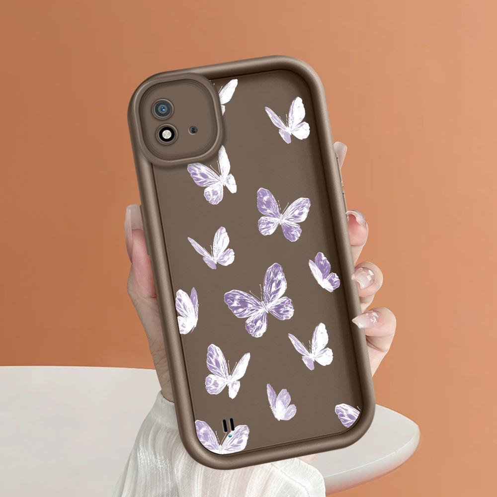 Soft Silicone Square Ladder Printing Pattern Phone Casing Full Cover Camera Shockproof Protection Rubber Case for OPPO Realme