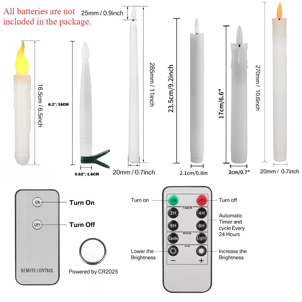 6/12 Buc. Lumânări de Fereastră cu Ventuze Lumânare Electronică LED Pâlpâitoare Sfeșnice de Crăciun Lumânări LED Conice Fără Flacără
