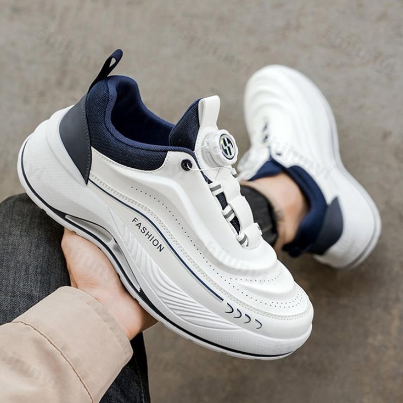 Breathable Men's Vulcanized Shoes Autumn Outdoor Non Slip Platform Sneakers Comfort Height Increase Wear Resistant Casual Shoes