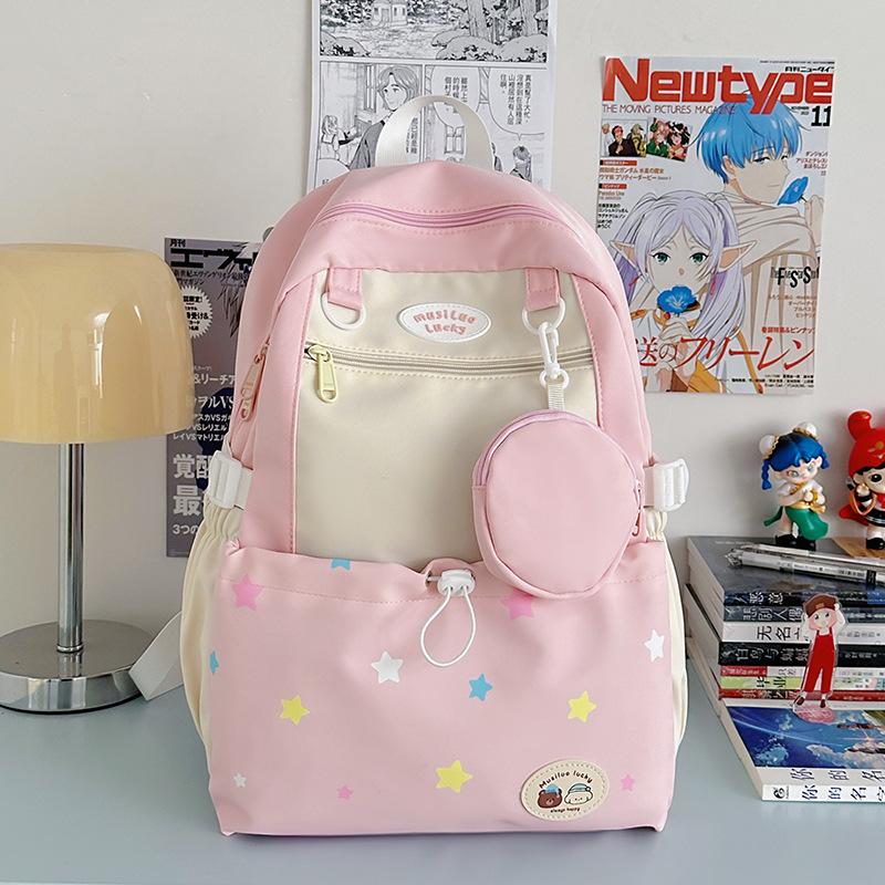 The New Schoolbag Is High-value, Fresh and Sweet, Candy-colored Backpack, Light and Large-capacity Mental Illness for Junior High School Students